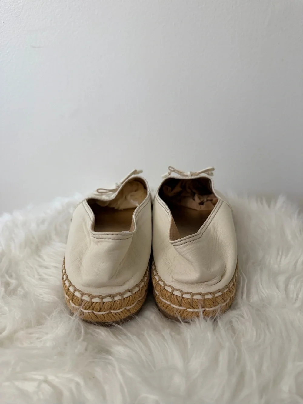 Prada Leather Espadrille Flats
